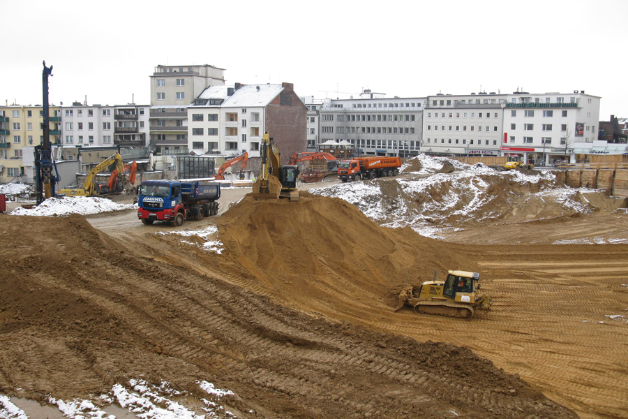 Foto innerstädtische Baugrube