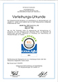 Güteschutzurkunde Kanalbau für die AMAND Bau NRW GmbH & Co. KG